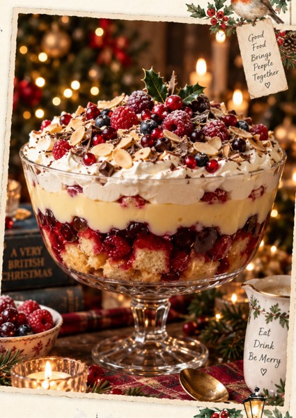 Christmas Trifle in festlicher Christmas-Kitchen-Stimmung